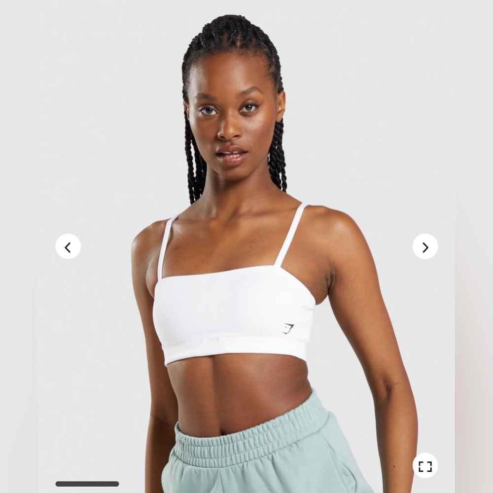 Gymshark Bandeau Bra white size small
